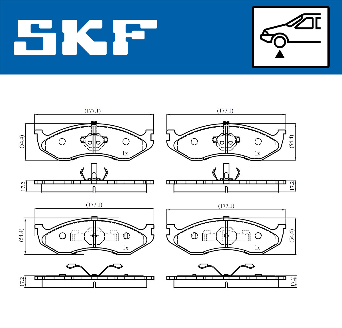 SKF VKBP 80741 Bremsbelagsatz, Scheibenbremse